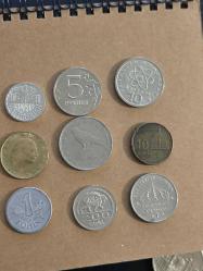 15 adet yabancı madeni para