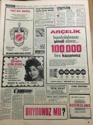 HÜRRİYET GAZETESİ 8 EYLÜL 1967 YIL :20 SAYI :6955----Babam ırz  düşmanı idi --Hilafetçilerin Ürdünlü Reisini Polis Yakaladı ---Genç  dul ,gece evini basan kabadayıyı 8 kurşunla yere  serdi ---Başbakan Demirel Bugün Keşan a Gidiyor ---Eşyaları ve  pasaportu  çalınan işçi  karı-koca  Almanya ya gidemiyor ---Burdur  da yağmur Can ve mal kaybına sebep oldu ----Ford fabrikasındaki işçiler greve  başladı ---Sevim Şengül :Plaklarını iftarla Sunar ---İkinci kafilemiz 150 şişe  viski ve  200 karton  sigara ile gitti ---Fenerbahçe bugün kampa giriyor ---Sakat Çocuklar Okulu ---Libya Kralının Bursa da Tedavisine Başladı ---İzmir  e giden Celal Bayar ın karşılanışında  yaralananlar  oldu --Milyoner İş Adamı  İçki Masasında Öldü ---