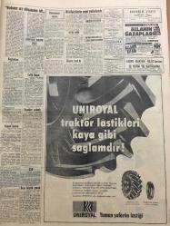 HÜRRİYET GAZETESİ 8 EYLÜL 1967 YIL :20 SAYI :6955----Babam ırz  düşmanı idi --Hilafetçilerin Ürdünlü Reisini Polis Yakaladı ---Genç  dul ,gece evini basan kabadayıyı 8 kurşunla yere  serdi ---Başbakan Demirel Bugün Keşan a Gidiyor ---Eşyaları ve  pasaportu  çalınan işçi  karı-koca  Almanya ya gidemiyor ---Burdur  da yağmur Can ve mal kaybına sebep oldu ----Ford fabrikasındaki işçiler greve  başladı ---Sevim Şengül :Plaklarını iftarla Sunar ---İkinci kafilemiz 150 şişe  viski ve  200 karton  sigara ile gitti ---Fenerbahçe bugün kampa giriyor ---Sakat Çocuklar Okulu ---Libya Kralının Bursa da Tedavisine Başladı ---İzmir  e giden Celal Bayar ın karşılanışında  yaralananlar  oldu --Milyoner İş Adamı  İçki Masasında Öldü ---