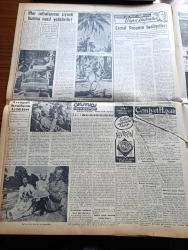 Vatan Gazetesi - 19 Temmuz 1954 - Ahmet Emin Yalman Köşe Yazısı - Cenevre'de Gergin Hava Biraz Azaldı - Altı Kanada Tepkili Uçağı Dün Törenle Teslim Alındı - Malatya Suikasti Davası 21 Ay Sürdü - Vatan Gazetesi Başyazarı Ahmet Emin Yalman'a Yapılan Suikastin Davası - Lübnan Dışişleri Bakanı Alfred Nakkaş Memleketimize Gelecek - Milli Eğitim Bakanı Celal Yardımcı'nı  Verdiği Beyanat - Denizde İsyan Yazan Herman Wouk Yazı Dizisi - Unkapanı Köprüsü De Bozuldu - Seçmen Kütükleri Ay Sonuna Kadar Tamamlanacak - McCarthy Hitler'e Benzetildi - İran Rus Notasına Sert Cevap Verdi - Türk Devriyeleri Suriye Topraklarına Girmiş - General Ali Fuat Cebesoy'un Siyasi Hatıraları Yazı Dizisi - Avrupalı Kralların Aylıkları - Tarsus Vapuru Yolcuları Havana'da Güzel Vakit Geçirdiler - Bu Yerin Ötesinde Yazan Cronin Yazı Dizisi - Uçan Otomobil İcad Edildi - Almanya Bugünün Sürprizi Ve Yarının Favori Takımıdır - Dünyanın En İyi On Futbolcusu - Yüzücü Doğan Şahin Yeni Türkiye Rekoru Kırdı - Fenerbahçe