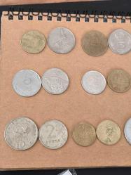23 adet yabancı madeni para