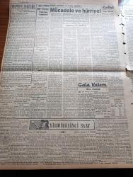 Vatan Gazetesi - 17 Mayıs 1950 - Demokrat Parti Yeni Mecliste 434 Milletvekilliği Aldı - Celal Bayar'ın Cumhurbaşkanı Seçilmesi Kuvvetli - Kabineyi Fuat Köprülü Veya Adnan Menderes Kuracak - İsmet İnönü Tebrik Mektubu - CHP Meclise 51 Milletvekili İle Giriyor - İsmet İnönü Malatya'da Seçildi - Demokrat Parti İstanbul'da 27 Milletvekilliği Kazandı - 19 Mayıs Merasimi - Diktatörlükle İdare Edilen Bir Memlekette Muhalefet Kazanamaz - Geçmişte Bugün Yazan Feridun Fazıl Tülbentçi Yazı Dizisi - Yirmibeşinci Saat Yazan C. Virgil Gheorghiu Yazı Dizisi - Bandırma Vapuru Dün Marmara'da Tecrübesi Yapıldı - Boğazı Geçecek Türk Yüzücüsü Şaban Aykut - Lütfi Kırdar İstanbul Belediye Reisi Olacağı Söyleniyor - Profesör Feyyaz Gürsan'ı Öldüren Mehmet Taşkesen İdam Talebi İle Ağırcezaya Verilecek - Seçimde Kazananlar Ve Kaybedenler -  Sunderland Muhtelite Dün 2 1 Galip Geldi - Turgay Şeren - Lefter Küçükandonyadis - Odeon Mağazaları - Çapamarka - Kalsiyum Ve Fosfatlı Tozfatin Zambo - Suzan Yakar Rutkay