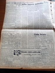 Vatan Gazetesi - 25 Mayıs 1950 - Af Kanunu Hazırlığı - Adalet Bakanı Halil Özyörük - Yeni Devri İcapları Ahmet Emin Yalman Köşe Yazısı - Fethiye Pazar Günü Nikahlanıyor - Ordu Takımımız Bugün İtalyan Ordu Takımıyla Karşılaşıyor - Mektep Kitapları Tröstü - Yeni Hükümetin Çalışma Programı - Lord Vavel Öldü - İtham Eden Gözler Yazan Henry Bordeaux Yazı Dizisi - Ecnebi Garsonlar Çalışmayacak - Affın Başına Gelenler Mehmet Ali Sebük - Mevsim Dolasıyla Vapur Yolcuları Artıyor - Marshall Planından Daha Fazla Yardım İstiyoruz - Truman'ın Nutku Amerika Asla Teslim Olmaz - İstanbul Belediyesi Borçlarını Ödüyor - Okullararası Atletizm Müsabakaları - Resmi Otomobil Saltanatının Sonu - İran Milli Futbol Takımı Bugün İstanbul'a Gelecek - Kanuni Sultan Süleyman Yazan Feridun Fazıl Tülbentçi Yazı Dizisi - Çankayşek'e Silah Götürdüm Yazan Sinan Korle Yazı Dizisi - Amerikan Waites Diş macunu - Aga Radyo - Parker 51 Dolma Kalem - Bulmaca - Ankara İstanbul Radyosu Programı - Kiwi Dark Ayakkabı Boyası