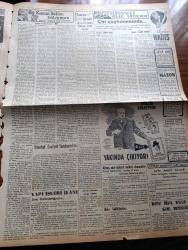 Vatan Gazetesi - 25 Mayıs 1950 - Af Kanunu Hazırlığı - Adalet Bakanı Halil Özyörük - Yeni Devri İcapları Ahmet Emin Yalman Köşe Yazısı - Fethiye Pazar Günü Nikahlanıyor - Ordu Takımımız Bugün İtalyan Ordu Takımıyla Karşılaşıyor - Mektep Kitapları Tröstü - Yeni Hükümetin Çalışma Programı - Lord Vavel Öldü - İtham Eden Gözler Yazan Henry Bordeaux Yazı Dizisi - Ecnebi Garsonlar Çalışmayacak - Affın Başına Gelenler Mehmet Ali Sebük - Mevsim Dolasıyla Vapur Yolcuları Artıyor - Marshall Planından Daha Fazla Yardım İstiyoruz - Truman'ın Nutku Amerika Asla Teslim Olmaz - İstanbul Belediyesi Borçlarını Ödüyor - Okullararası Atletizm Müsabakaları - Resmi Otomobil Saltanatının Sonu - İran Milli Futbol Takımı Bugün İstanbul'a Gelecek - Kanuni Sultan Süleyman Yazan Feridun Fazıl Tülbentçi Yazı Dizisi - Çankayşek'e Silah Götürdüm Yazan Sinan Korle Yazı Dizisi - Amerikan Waites Diş macunu - Aga Radyo - Parker 51 Dolma Kalem - Bulmaca - Ankara İstanbul Radyosu Programı - Kiwi Dark Ayakkabı Boyası