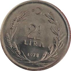 1978 2.5 Yılı Lira Kadının Süsü Kültür ve Erdem Olmalıdır  Alman Sertifikalı Çil (Kenar Yazısı Turaya Göre Düz)  6822