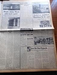 Vatan Gazetesi - 13 Temmuz 1953 - Ahmet Emin Yalman Köşe Yazısı - Komünistler Mütareke İçin Cevap Verecekler - Türkiye Güzeli Ayten Akyol - Long Beach Güzellik Yarışması - Milli Eğitim Bakanı Rıfkı Salim Burçak'ın Demeci - Washington'da Süveyş Kanalı İşi Görüşüldü - Mareşal Bulganin'in De Tevkifi Muhtemel - Millet Partisi Hakkında Yapılan Tahkikat - İçimizdeki Şeytan Yazan Raymond Rodiguet Yazı Dizisi - Şehrimizde Bu Ders Yılı Bir Alman Lisesi Açılacak - Dünya Üniversiteler Servisi Kongresi Dün Açıldı - Amerika'da Bir Cezaevinde İsyan Çıktı - Ses Yıldızımız Leyla Gencer İtalya'ya Gitti - Amerika İsrail'in Kararını Tanımıyor -  Batan Dumlupınar Denizaltısı Hakkında İsveç Basınının Yayını - Yeni Bir Gün Doğacak Yazan Emmanuel Robles Yazı Dizisi - Malenkof'un Hayatı Ve Siyasi Görüşleri - Palma'da Seyrettiğimiz Bir Boğa Güreşi - Gül Müsabakaları Bitti - Modada Dünkü Yelken Yarışları - İstanbul Kapılarında Fethin Büyük Tarihi Romanı Yazan Feridun Fazıl Tülbentçi Yazı Dizisi - Kozhelvası