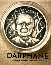 PROF.DR. AZİZ SANCAR oxide Gümüş 31.10 gr DARPHANE sertifikalı