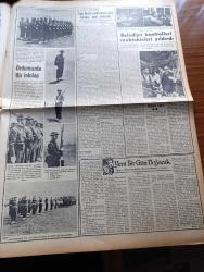 Vatan Gazetesi - 3 Temmuz 1953 - Meclis'te Askerî Yardım İçin Dün Görüşmeler Oldu - İtalyan Kabinesini De Gasperi Kuracak - Millet Partisi Hakkında Adli Tabikat Yapılıyor -  Raman Petrol Tankeri İstanbul'a Hareket Etti - Sebze Ve Meyveciler Mağlup Oluyorlar - 1953 Türkiye Güzellik Kraliçesi Ayten Akyol Taç Giydi - Amerika Güney Kore Görüşmesi Kesiliyor - Kraliçe 2. Elizabeth İrlanda'yı Ziyareti Protesto Edildi - Kadınlar Tekkesi Yazan Refik Halid Karay Yazı Dizisi -  Doğubank'ın Galata Şubesi Açıldı - İki Araba Vapuru Çarpıştı - 36 Eroinman Hastaneye Yatırıldı - Eskişehir Memleket Hastanesi Yapılıyor - Hoş Memo Karikatür - İsveç Hükümeti Naboland Davasını Protesto Ediyor - İstanbul Kapılarında Fethin Büyük Tarihi Romanı Yazan Feridun Fazıl Tülbentçi Yazı Dizisi - Uyanan Kıta Afrika Yazan Tunç Yalman - Yeni Bir Gün Doğacak Yazan Emmanuel Robles Yazı Dizisi - Doğu Berlin Ayaklanması Nasıl Başladı Nasıl Bastırıldı - Şoförler Arasındaki Futbol Maçı - Puro Tuvalet Sabunu