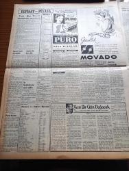 Vatan Gazetesi - 24 Haziran 1953 - Ahmet Emin Yalman Köşe Yazısı - Başbakan Adnan Menderes İsmet İnönü'nün Nutkunu Siyasi Hayatta Merhale Saydı - Ekonomi Ve Ticaret Bakanı Fethi Çelikbaş İktisadi Durumu Anlattı - İran'da Siyasi Durum Gittikçe Gerginleşiyor - Ankara Atina Takımları Bugün Karşılaşıyor - Cumhuriyet Halk Partisi Kurultayında İkinci Gün - CHP Malları Görüşülemedi - Mısır Cumhuriyet Şenlikleri Yapıyor - İzmir'de NATO Karargahında - Kadınlar Tekkesi Yazan Refik Halid Karay Yazı Dizisi - Gölcük Fenerinde Beyaz Işık Yanacak - Kimsesiz Ve Serseri Çocuklar Yurdu Açıldı - Tokyo Güzeli Yoko Kimura - Sümerbank - Hoş Memo Karikatür - Kaliforniya'da Komünist Partisi Kanun Dışı Edildi - Türk Tuvaletleri Paris'te Heyecanla Alkışlandı - İsmail Altınok'un Sergisinde Yazan Hamit Görele - İstanbul Kapılarında Fethin Büyük Tarihî Romanı Yazan Feridun Fazıl Tülbentçi Yazı Dizisi - İstanbul Sineması Programı - Movado Saat - Puro Tuvalet Sabunu - Yeni Bir Gün Doğacak Yazan Emmanuel Robles Yazı