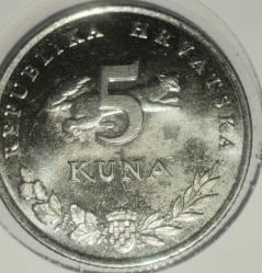 HIRVATİSTAN 2014  5 KUNA   ÖZEL KAPAMASINDA