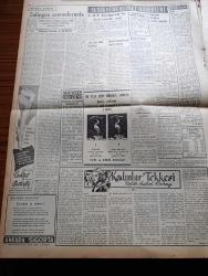 Vatan Gazetesi - 15 Haziran 1953 - Ahmet Emin Yalman Köşe Yazısı - Büyük Doğu'nun Bıraktığı Yeri Dolduran Gazete Yeni Sabah - Şükrü Baban Ve Saidi Kürdi - Kamboç Kralı Noradom Sihanouk Siyam'a kaçtı - Hayat Pahalılığı İle Mücadele Hazırlığı - Şeker Bayramı Neşe İçinde Geçiyor - Amerika Seçimlerinde Demokrat Parti Namzedi Stevenson Okyanusa Girerken Fotoğraf - Naboland Şilebi İle Dumlupınar Denizaltısı Çarpışması Davasında İngiliz Bilirkişi De Raporunu Verdi - Türk Generalleri Kore'ye Vardılar - Kadınlar Tekkesi Yazan Refik Halid Karay Yazı Dizisi - Taş Kız Filmi Çevriliyor - Çatalca'da Köylülere Toprak Dağıtıldı - Everest Tepesine Çıkanların İntibaları - İstanbul Kapılarında Fethin Büyük Tarihî Romanı Yazan Feridun Fazıl Tülbentçi Yazı Dizisi - Türkiye'nin İlk Milli Parkı Uludağ - Fenerbahçe Ankaragücü İle 3 3 Berabere Kaldı - Vefa Kara Kuvvetleri Takımını 1 0 Yendi - Yeni Bir Gün Doğacak Yazan Emmanuel Robles Yazı Dizisi - Puro Tuvalet Sabunu - Bulmaca - İstanbul İzmir Ankara Radyosu