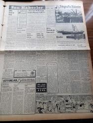 Vatan Gazetesi - 16 Mayıs 1953 - Ahmet Emin Yalman Köşe Yazısı - Birliklerimiz Kore'de Komünist Taarruzunu Geri Attı - Yugoslav Parlamento Heyeti Dün Şehrimize Geldi - Türkiye Yugoslavya Yunanistan Üçlü Paktı Pazartesi Günü Tasdik Edilecek - Lord İsmay NATO'nun Son Durumunu Anlattı - İstanbul Üniversitesinde İmtihanlar Geri Kaldı - Daktilo Şampiyonu Ece Alpay - Kadıköy Yeldeğirmeni Karakolunun Mensupları Adalete Verildi - Kadınlar Tekkesi Yazan Refik Halid Karay Yazı Dizisi - İnkılap Müzesi - Bektaşi Dedesi Ahmet Sırrı Dedenin 5 Sene Hapsi İstendi - Amerika'daki Müslümanlar Arasında Ramazan - Sait Faik Abasıyanık'la Bir Akşamüstü Yazan Oktay Akbal - Uyanan Kıta Afrika Yazan Tunç Yalman Yazı Dizisi - Amerika'da Müzik Festivali - Macera Bu Akşam Başlıyor Yazan Robert Collard Yazı Dizisi - Demirspor Galatasaray Maçı - Arjantin İngiltere Futbol Maçı - İkinci Çanakkale Kupası Maçları - Milli Güreşçi Yaşar Doğu'nun Güreşler Hakkında Sözleri - Luton Town Bugün Vefa İle Oynuyor - Gripin - Arı