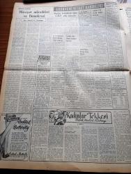 Vatan Gazetesi - 22 Mayıs 1953 - Ahmet Emin Yalman Köşe Yazısı - Birleşik Amerika İngiltere Ve Fransa Liderleri Buluşuyorlar - Gazi Yiğitbaşı İle Faik Erbaş Demokrat Parti'den Çıkarıldıklar - Ankara'da İbrahim Encen İsimli Bir Adam Öldü Ve Dirildi - Emniyet Müdürü Ahmet Tekelioğlu'nun Eroinle Mücadelesi - Tito Rus Yugoslav İhtilafı Devam Ediyor - Kadınlar Tekkesi Yazan Refik Halid Karay Yazı Dizisi - Hürriyet Mücadelesi Ve Demokrasi Yazan Tarık Zafer Tunaya - Paşabahçe Vapuru Adalara İşleyecek - Caddebostanı Açıklarında Kayalıklara İşaret Konacak - Dolmabahçe Havagazı Fabrikası Silahtarağa'ya Nakledilecek - Lütfi Kırdar İzmir Valisi Oluyor - Hoş Memo Karikatür - Uyanan Kıta Afrika Yazan Tunç Yalman Yazı Dizisi - İstanbul Kapılarında Fethin Büyük Tarihî Romanı Yazan Feridun Fazıl Tülbentçi Yazı Dizisi - Macera Bu Akşam Başlıyor Yazan Robert Collard Yazı Dizisi - Ankara Radyosunun Yeni Faaliyeti - Hac Yolu Adlı Bir Film Herkesi Hacı Yapıyor - Harpte Mussolini'ni Ve Churchill Mektuplaşmış