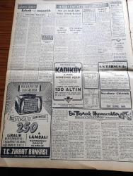 Vatan Gazetesi - 7 Eylül 1954 - Ahmet Emin Yalman Köşe Yazısı - Celal Bayar'a Saray Bosna'da Tezahürat Yapıldı - Kıbrıs'ta Türk Hakları Müdafaa Edilecek - Erzurum Tatbikatında Atom Kullanıldı - Korgeneral Selahattin Selışık 18. Kolordu Kumandanı Oldu -  Meriç Köprüsünün Temeli Dün Atıldı - Halk Oyunlarının Provaları Başladı - Denizcilik Bankasında Bir İşçi İhtilafı - Mahkemelerin Tatili Bitti - Bu Toprak Uyanacaktır Yazan Muzaffer Buyrukçu Yazı Dizisi - Adaları Güzelleştirmek İçin Kararlar - Amerika'da Rusya'yı Protesto Etti - Selçuk Vapuruna Beyrut'ta Haciz Kondu - 30 Saat İp Üzerinde Kalan Cambaz Ricardo Schneider - Hoş Memo Karikatür - Paris Müzik Festivalinde Bir Türk Bestesi Ahmed Adnan Saygun'un Yaylı Sazlar Kuarteti - Kleopatra Yazan Emil Ludwig Yazı Dizisi - Bu Yerin Ötesinde Yazan Cronin Yazı Dizisi - Kızılların Cinayet Şebekesi 5 Yazı Dizisi - Atlama Ve Dalma Şampiyonu Sammy Lee Geliyor - Neriman Köksal Puro Tuvalet Sabunu Kullanıyorum Diyor - Havagücü Futbol Takımı