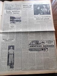 Vatan Gazetesi - 7 Eylül 1954 - Ahmet Emin Yalman Köşe Yazısı - Celal Bayar'a Saray Bosna'da Tezahürat Yapıldı - Kıbrıs'ta Türk Hakları Müdafaa Edilecek - Erzurum Tatbikatında Atom Kullanıldı - Korgeneral Selahattin Selışık 18. Kolordu Kumandanı Oldu -  Meriç Köprüsünün Temeli Dün Atıldı - Halk Oyunlarının Provaları Başladı - Denizcilik Bankasında Bir İşçi İhtilafı - Mahkemelerin Tatili Bitti - Bu Toprak Uyanacaktır Yazan Muzaffer Buyrukçu Yazı Dizisi - Adaları Güzelleştirmek İçin Kararlar - Amerika'da Rusya'yı Protesto Etti - Selçuk Vapuruna Beyrut'ta Haciz Kondu - 30 Saat İp Üzerinde Kalan Cambaz Ricardo Schneider - Hoş Memo Karikatür - Paris Müzik Festivalinde Bir Türk Bestesi Ahmed Adnan Saygun'un Yaylı Sazlar Kuarteti - Kleopatra Yazan Emil Ludwig Yazı Dizisi - Bu Yerin Ötesinde Yazan Cronin Yazı Dizisi - Kızılların Cinayet Şebekesi 5 Yazı Dizisi - Atlama Ve Dalma Şampiyonu Sammy Lee Geliyor - Neriman Köksal Puro Tuvalet Sabunu Kullanıyorum Diyor - Havagücü Futbol Takımı