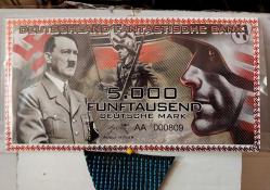 İKİNCİ DÜNYA SAVAŞI ALMANYA NAZİ ASKERİ GÜMÜŞ KAPLAMA MADALYA  VE HATIRA KOLEKSİYONLUK HİTLER GÖRSELLİ  PARA..