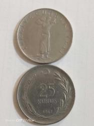 TÜRKİYE CUMHURİYETİ 25 KURUŞ 1967 ( TERS DÜZ TAKİM) ÇÇT