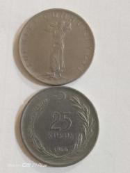 TÜRKİYE CUMHURİYETİ 25 KURUŞ 1966 ( TERS DÜZ TAKİM) ÇÇT