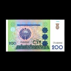 ÖZBEKİSTAN (1997) - 200 Sum (ÇİL 10/10)