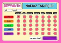 Namaz Takipçisi İkili (2 Namaz Çizelgesi)