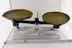 Antika - ANTİKA ALEMİNYUM GÖVDELİ, PİRİNÇ KEFELİ, FORCE MARKA İNGİLİZ BAKKAL TERAZİSİ / TARTI 10 KG'LIK - kitantik - kitaLog