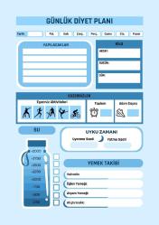 Haftalık Diyet Planı YAZ-SİL (Silinebilir Kalem Hediye)