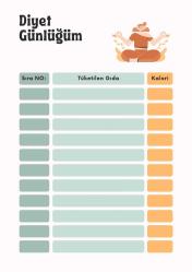 Haftalık Diyet Planı YAZ-SİL (Silinebilir Kalem Hediye)