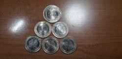 6 ADET FARKLI HATIRA MADENİ PARA LOTU ÇİL  TCM3408