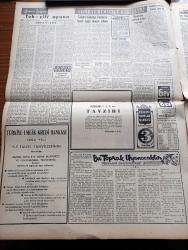 Vatan Gazetesi - 4 Eylül 1954 - Ahmet Emin Yalman Köşe Yazısı - Yunan Hükümeti Zor Durumda - Mareşal Tito Celal Bayar Şerefine Büyük Bir Ziyafet Verdi - Orgeneral Nurettin Baransel İzmir'e Fechteler Erzurum'a Gidiyor - Brezilya'da 250 Bin İşçi Grev Yaptı - Batılıların Rusya'ya Vereceği Nota Hazırlandı - İstanbul Ticaret Odası Başkanı Sait İbrahim Esi - 131 Köprü Yapılacak - Bu Toprak Uyanacaktır Yazan Muzaffer Buyrukçu Yazı Dizisi - Hilton Oteli Müdürleri Vali Fahrettin Kerim Gökay'a İzahat Verdi - Taksim Belediye Gazinosu Fuzuli İşgali Devam Ediyor - Rusya Komünizmin Tek Hâkimi Değildir - Telefon Konuşması %73 Arttı - Askerî Müze Mehter Takımı Başı Hasan Tahsin Parsadan'ın Cenazesi Kaldırıldı - Ölümünün Beşinci Yıldönümünde Cemil Bilsel - Kleopatra Yazan Emil Ludwig Yazı Dizisi - Bu Yerin Ötesinde Yazan Cronin Yazı Dizisi - Güreş Federasyonu Başkanı Vehbi Emre'nin Beyanatı - Galatasaray Kadıköyspor Basketbol Karşılaması - İzmir Atina Boks Karşılaşması - İngiltere'de Yirmi Bin Klüp