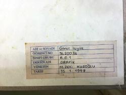 OKUL ÖDEVİ RESİM ÇALIŞMASI: ÖĞRENCİ: GÖNÜL İÇYÜZ - 15.01.1998 - ÖĞRETMEN: M. ZEKİ KUŞOĞLU - MUKAVVA ÜZERİNE DEDEM KORKUT ANMA GÜNÜ HATIRASI, KAZAN BEY OĞLU URUZ KONULU RESİM - 32 x 27 cm EBADINDA
