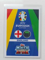 Topps Match Attax Euro 2024 Captain Harry Kane ENG 18 England Futbolcu Kartı