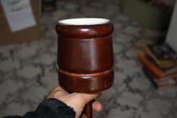 VİNTAGE AHŞAP KUPAYA BENZER BİŞEY ANLAYANLAR BAKABILIR   DETAYLAR RESİMLERDE    (İ1 KASA