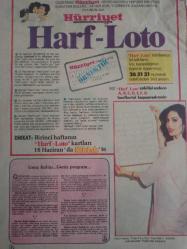 Hürriyet 8. Gün Haftalık Aktüalite, Sinema ve Magazin Dergisi - 13 Haziran 1982 - Türkan Şoray - Harf Loto Çekilişi Reklamı - Genç Kulüp... Geniş Program... fotoğraf ve haberi - Dergi tam değildir sadece 2 sayfası mevcuttur