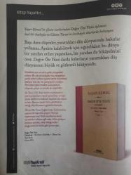 Aydınlık Kitap Dergisi - 25 Eylül 2015 - Öncü bir kadın portresi: Suat Derviş - Yapı Kredi Kitap Reklamı - Özgürlüklerini arayan kadınlar - Zeynep Bilgin - Hande Altar - Öncü bir kadın portresi: Gazeteci-yazar Suat Derviş - Fosforlu Cevriyem filmi - Türkan Şoray - Cüneyt Arkın - 'Çılgın Gibi' Ekim ayında okurlarla buluşacak - İnsan kendisiyle hesaplaşmalı - Cengiz Gündoğdu - Kaynak Yayınları Reklamı - Türkiye İş Bankası Reklamı fotoğraf ve haberi - Dergi Tam Değildir Sadece 8 Sayfası Mevcuttur