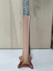 Murano taklidi tek çiçeklik vazo kahverengi