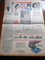 Vatan Gazetesi - 6 Aralık 1953 - Ahmet Emin Yalman Köşe Yazısı - Churchill Sovyetlerle Temasın Fazlalaştırılmasını İstedi - İtalyan Güreşçileri 8 0 Yendik - Kısa Boylu Bayanlar İçin Moda - Yurttaş Şerefini Koruma Tasarısının Esasları - Milliyet Gazetesi Yazı İşleri Müdürlerinden Necdet Baytok Dün Vefat Etti - Mültecilerin Yurtta Kalması İçin Tedbir - Bektaşi Sırrı Baba Sınırdışı Edildi - Balık Tanzim Satış Yerinde Fahiş Fiyat - Yeşil Gözlü Soledad Yazan Greta Granor Yazı Dizisi - Edebiyat Fakültesinde Bir Matbaa Kurulacak - Şehirden Röportajlar Yazan Sadun Tanju - Süveyş Bölgesindeki Muazzam Üsler - Veba Yazan Albert Camus Yazı Dizisi -  Arı Unları - Singer Saatleri - Air France - Philco Radyo - Good Year Lastikleri