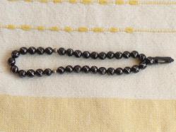 Eski Gümüş İşlemeli Erzurum Oltu Taşı Tespih