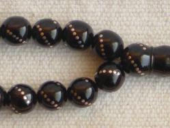 Eski Gümüş İşlemeli Erzurum Oltu Taşı Tespih