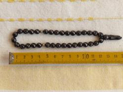 Eski Gümüş İşlemeli Erzurum Oltu Taşı Tespih