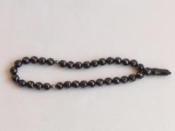 Eski Gümüş İşlemeli Erzurum Oltu Taşı Tespih