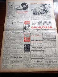 Vatan Gazetesi - 8 Aralık 1953 - Ahmet Emin Yalman Köşe Yazısı - Atom'un Sır Perdesi Bugün Aralanıyor - Irak Gazetesi El Ceride Küstahlık Ediyor - Galatasaray Fenerbahçe Maçı Biletleri Karaborsada - Tahran'da Yine Karışıklık Oldu - Orman Kanunu Mecliste - Tıp Fakültesi Talebe Cemiyeti Kongresi Yapıldı - Yeşil Gözlü Soledad Yazan Greta Granor Yazı Dizisi - İETT Genel Müdürü Kamuran Görgün - Arap İsrail Görüşmeleri İçin Temaslar Yapılıyor - Tanınmış İngiliz Piyanisti Noel Newton Wood Öldü - Ortadoğu'nun En Mühim Ümidi Türkiye - Afrika'da 4 Ay Yazan Tunç Yalman Yazı Dizisi - Roma'da Öpüşmek Yasak - Caniler Yatağı Filmi Alkazar Sinemasında - Çocuk Köşesi - Veba Yazan Albert Camus Yazı Dizisi - Atatürk Kır Koşusu - San Remo Beynelmilel Basketbol Turnuvası - Fenerbahçe İstanbulspor Maçı Tehir Edildi - Çin Başbakanı Şu En Lai Tehdit Ediyor - Fransa Cumhurbaşkanı Seçimi Televizyonda Verilecek - Romancı Paul Vialar İstanbul'da - Good Year Lastikleri - Arı Bisküvileri - Bulmaca