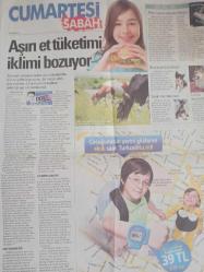 Cumartesi Sabah Haftalık Aktüalite Sinema Tiyatro Müzik ve Magazin Gazetesi - 10 Nisan 2010 - Beyoğlu'nda Emek savaşları - Otel bahçeleri yağmaya mı açılıyor? - Türkan Şoray'ın mükemmel arapçası! - Adidas Futbol Topu Reklamı - Aşırı et tüketimi iklimi bozuyor - Neslihan Tunç - Turkcell Reklamı fotoğraf ve haberi - Gazete tam değildir sadece 2 sayfası mevcuttur