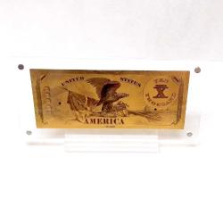 Masa üstü şeffaf sergi standında, Altın 24K Gold 10.000 $ 1978 Altın Varak  10.000 $, Koleksiyonluk, Hediyelik