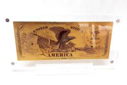 Masa üstü şeffaf sergi standında, Altın 24K Gold 10.000 $ 1978 Altın Varak  10.000 $, Koleksiyonluk, Hediyelik