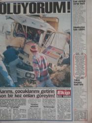 Ekip Haftalık Aktüalite Sinema Tiyatro Müzik ve Magazin Gazetesi - 9 Şubat 1997 - Sevişirken öldürdü! - Öfkeli koca filmde oynayan karısını çekim anında kurşunladı - Erol Macit: ''Cevdet'i asıl ben öldürdüm'' - Kocasını öldürtüp evin kömürlüğüne gömdürmüştü - Karımı, çocuklarımı getirin son bir kez onları göreyim! - Ayhan Melek - Tatil kaçamağı yuva yıktı - Ercan Şahin - Banu Şahin - Gülcan yazıyor - Her filmimde aşık olurum - Rutkay Aziz - Türkan Şoray - Didem Taslan TV'ye hazırlanıyor - Türk mayoları Florida'da - Kıymete bindi - Futbol konusunda anlaşamıyorlar - Görülmemiş Ölüm - Gürbüz Yılmaz - Cani Dadı - 9 Aylık bebeği 'çok ağlıyordu' diye döve döve komaya soktu! fotoğraf ve haberi - Gazete tam değildir sadece 8 sayfası mevcuttur