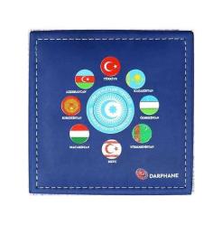 TÜRK DEVLETLERİ TEŞKİLATI BRONZ (OKSİDE) HATIRA PARASI KUTULU / (SIFIR ÜRÜN)