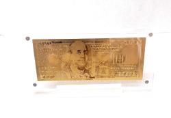 Masa üstü şeffaf sergi standında, Altın 24K Gold 100 $, Altın Varak  100 $, Koleksiyonluk, Hediyelik