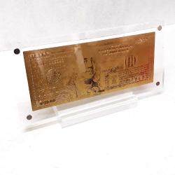 Masa üstü şeffaf sergi standında, Altın 24K Gold 100 $, Altın Varak  100 $, Koleksiyonluk, Hediyelik