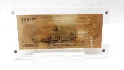 Masa üstü şeffaf sergi standında, Altın 24K Gold 100 $, Altın Varak  100 $, Koleksiyonluk, Hediyelik