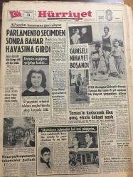 HÜRRİYET GAZETESİ 11 HAZİRAN 1968 YIL :19 SAYI :6506--Parlamento seçiminden sonra bahar havasına girdi ---Arazi için iki köy kavga etti altı kişi öldü ---Ortaca pazarı askeri tedbir altında kuruldu ---Günseli nihayet boşandı ---13 Yaşındaki  ortaokul talebesi meçhul bir elin attığı kurşunla öldü ---1952 Avrupa Güzeli :Faruk Tınca ile tam 8 yıl aşksız  bir hayat yaşadım diyor ---Tarsus ta  kudurarak  ölen genç  ,etrafa dehşet saçtı ---Hırsız -polis  oyununda  tabancalar patladı ---Bekçiyi öldüren bir randevucu  kadın dün idama mahkum oldu ----Belediyece  satılan arsalar hakkında şikayetler oluyor ----Dünya da 10 çitçiden biri farelere çalışıyor ----Türk erkekleri Almanya da kadın katili oluyorlar ---Beşiktaş ,G.Birliği ---Gegiç dün Fenerbahçe kampını ziyaret etti ---Milli Güreş Takımlarımız  Bugün Toledo ya Gidiyor ---İşletmeciler yatak sahneleri  olmayan filmleri almıyor --Dünyanın en çirkin  figüranları Türkiye de ---S.Göksel kendi şirketi adına yeni filmler yapıyor ---